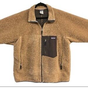 Vintage ‘08 PATAGONIA Retro X Teakwood/Bearfoot Gold Deep Pile Sherpa Fleece XL